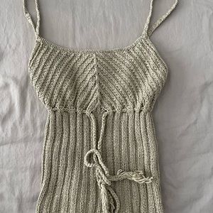 BCBG knitted crochet top